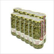 Green Olive Slice　グリーンオリーブ　スライス　1ケース　内容総量 330ｇ（固形量160g）　12本入り